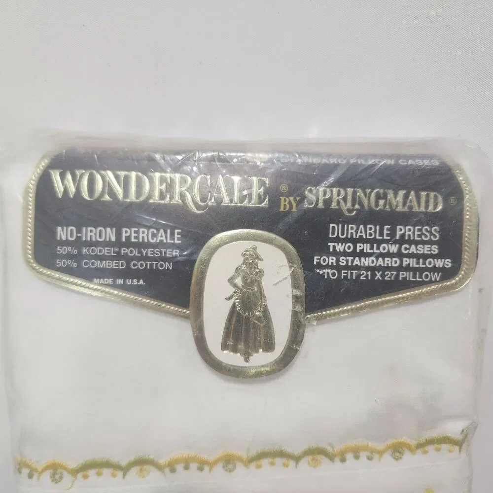 2-Pack Springmaid Wondercale Yellow Rose Standard No-Iron Percale Pillow Cases